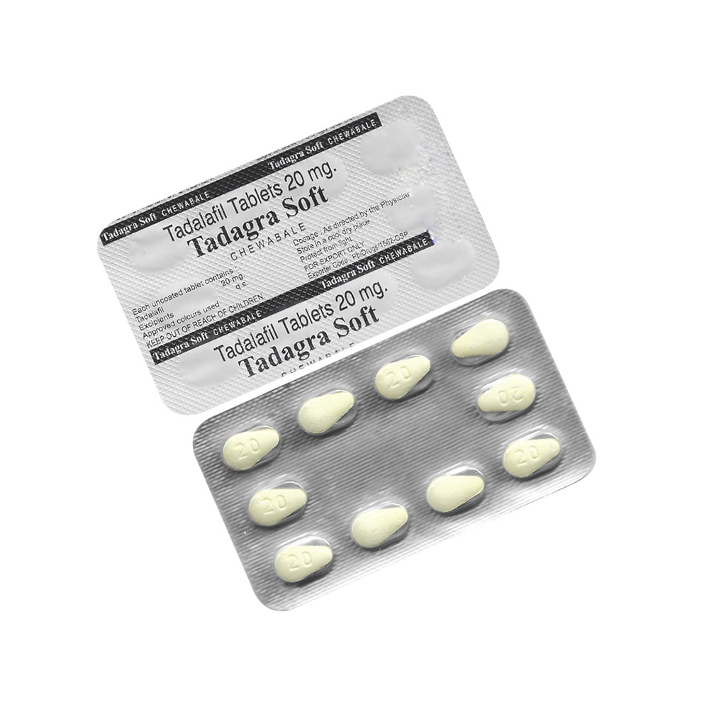 Tadagra Soft (Tadalafil 20mg Soft Chewable Pineapple Flavor)