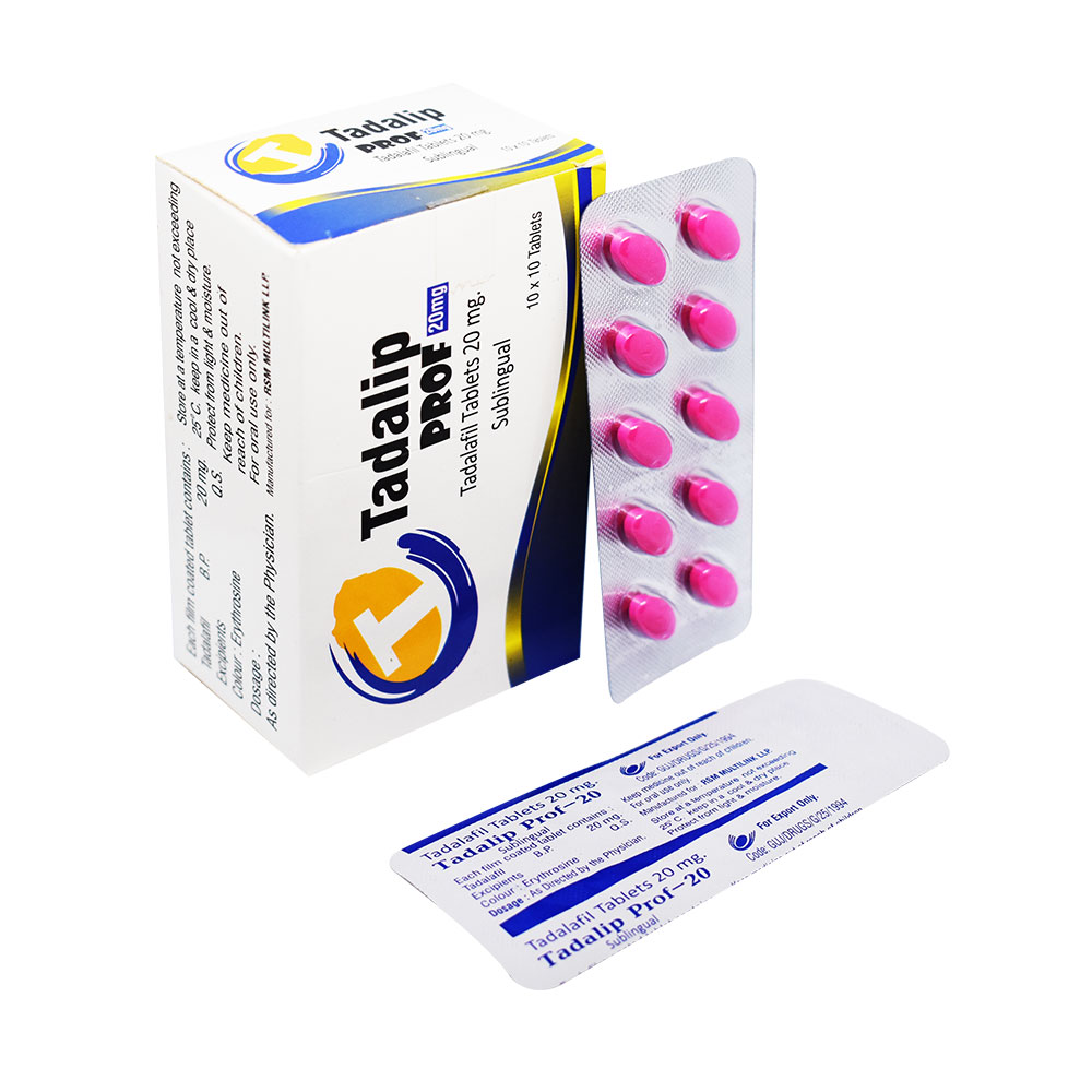 Tadalip Prof (Tadalafil 20mg) Tablets