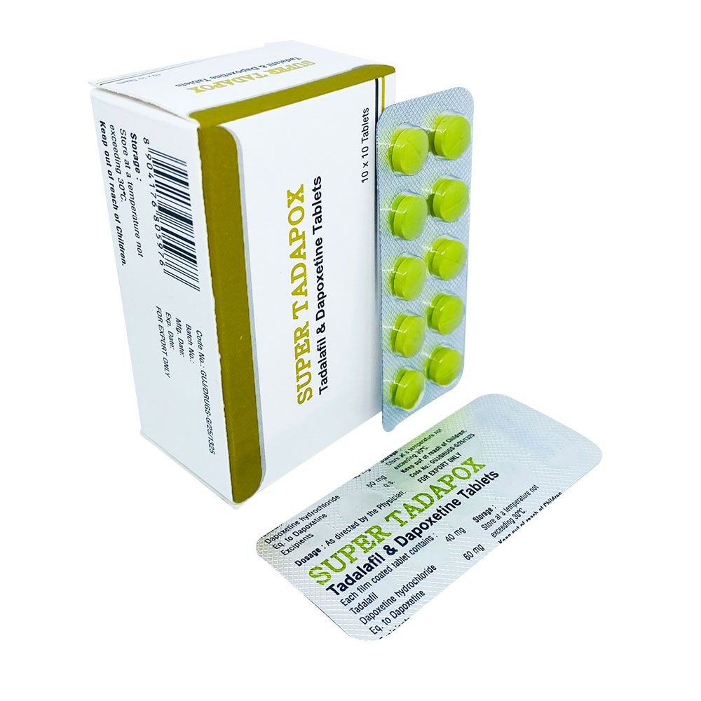 Super Tadapox (Tadalafil 40mg + Dapoxetine 60mg)