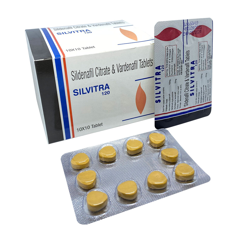 Silvitra (Sildenafil 100mg + Vardenafil 20mg) Tablets