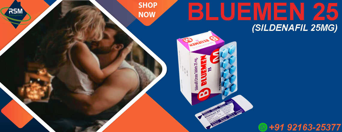 For Long Enough Sensual Erection Use Bluemen 25mg